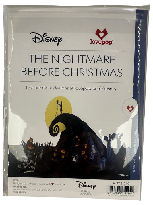 Disney Nightmare Before Christmas Lovepop Card - 3D Pop-up Greeting Card New