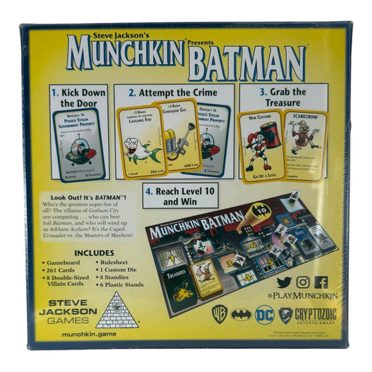 Munchkin Presents BATMAN Game NEW SEALED Steve Jackson Games Cryptozoic DC