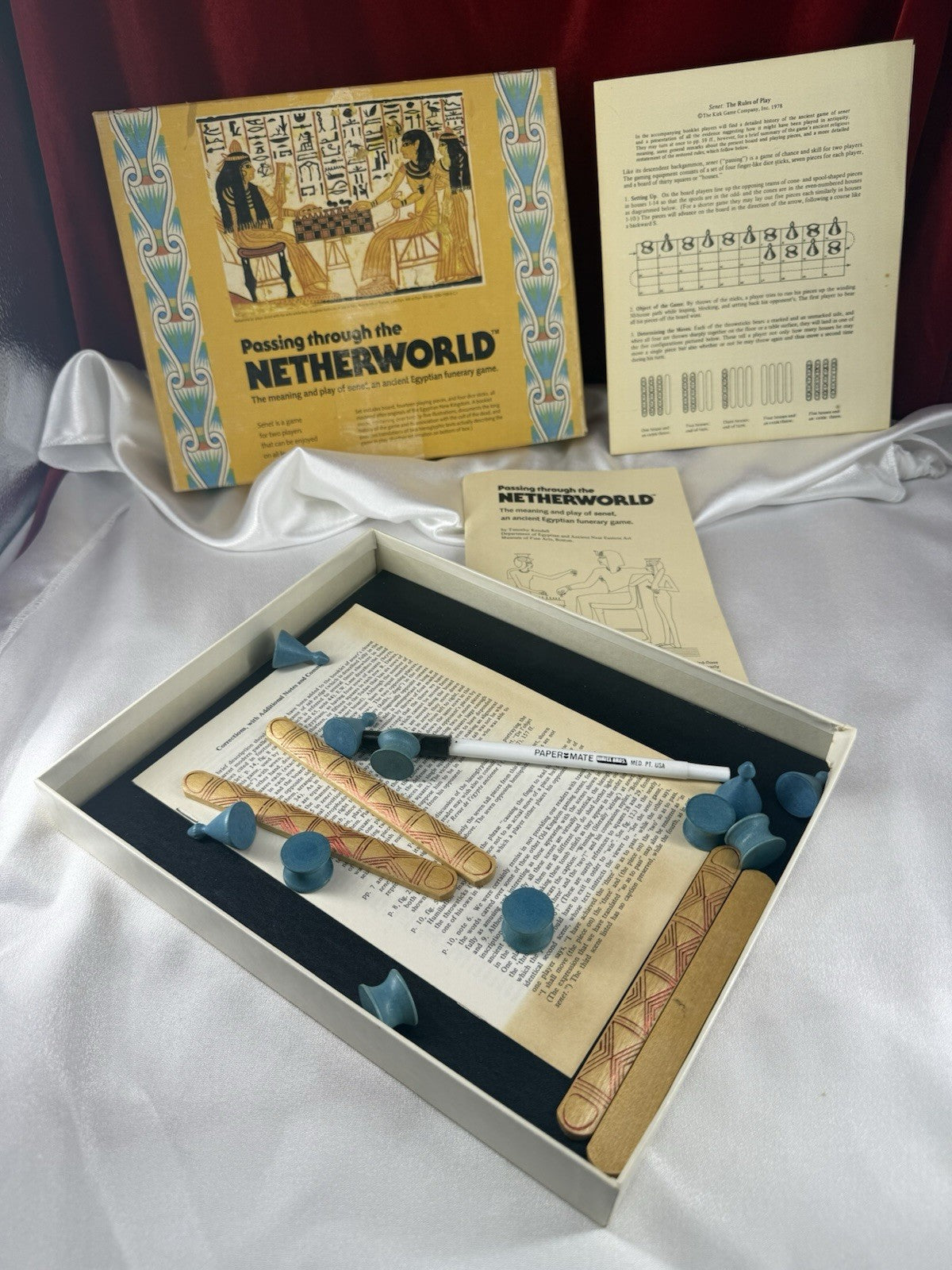 RARE Vintage 1970s Passing through the NETHERWORLD Board Game Pieces missing.