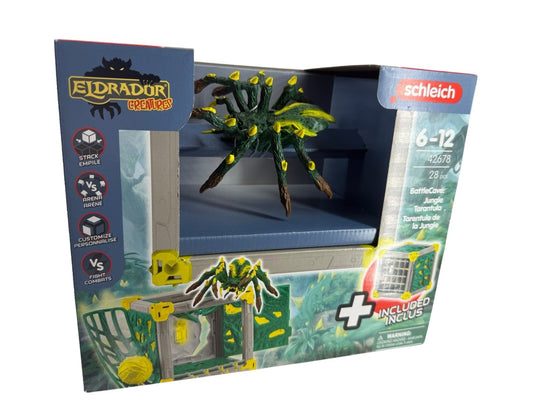 Eldrador Creatures - 28 PC Jungle Battle Cave with Spider Toy Playset - Taran...
