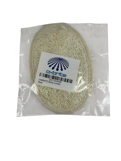 OXBRITE Hand Loofah Body Scrubber, Natural Elastic Hand Holder Oval 6x4”