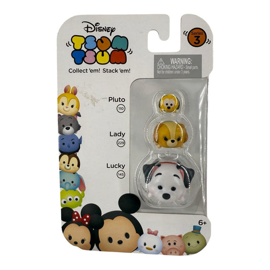 Disney Tsum Tsum 3 pack Series 3 Lucky Lady Pluto #67
