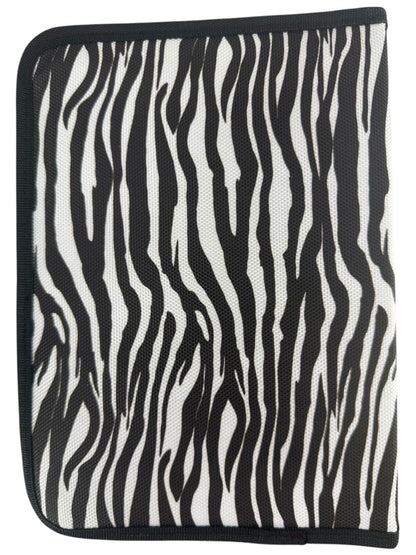 Locking Notebook Black & White Zebra Tablet Cover For Journals & Documents
