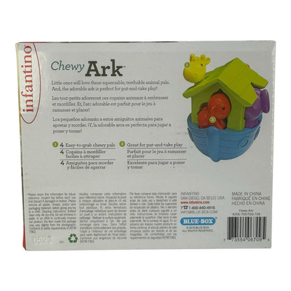 Noah’s Ark Baby Toy Infantino Chewy Ark 6 Months Teething Animals Toy Play Pals