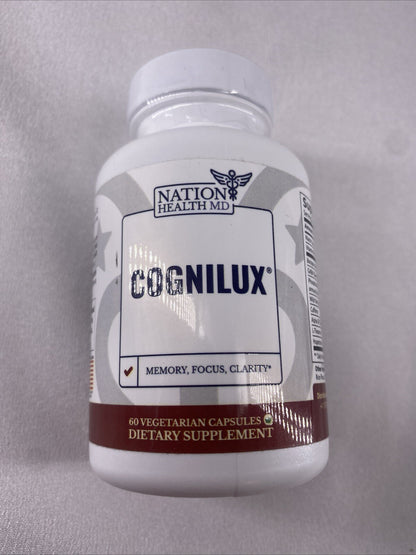 Nation Health MD COGNILUX 60  Capsules Exp 10/25 Dietary Supplement