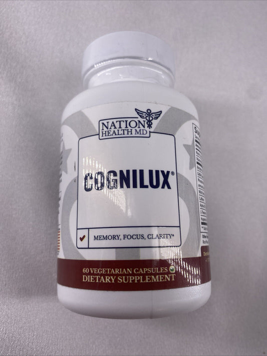 Nation Health MD COGNILUX 60  Capsules Exp 10/25 Dietary Supplement