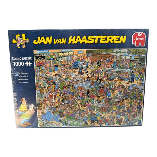 NEW Sealed Jumbo Jan Van Haasteren  The Pharmacy 1000 Piece Jigsaw Puzzle 19199