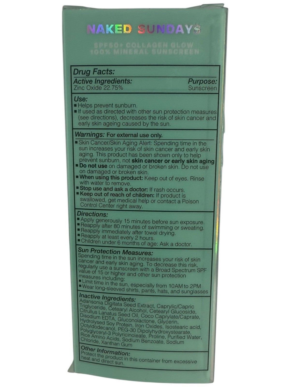 Naked Sundays 100% Mineral Collagen Glow Perfecting Priming Lotion SPF50+