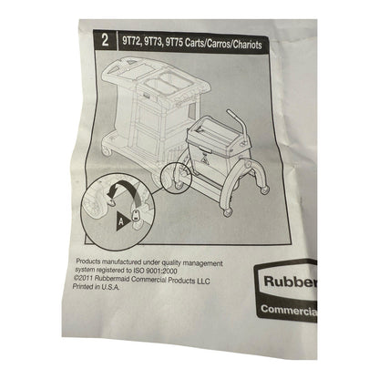 Rubbermaid Hygen Clean Water Lock Kit Replacement Part 9T72, 9T73, 9T75 Cart