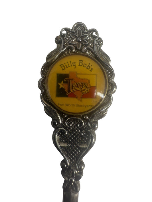 SUPER RARE: Billy Bobs Texas Vintage Silver Plated Spoon - Fort Worth Stockyards