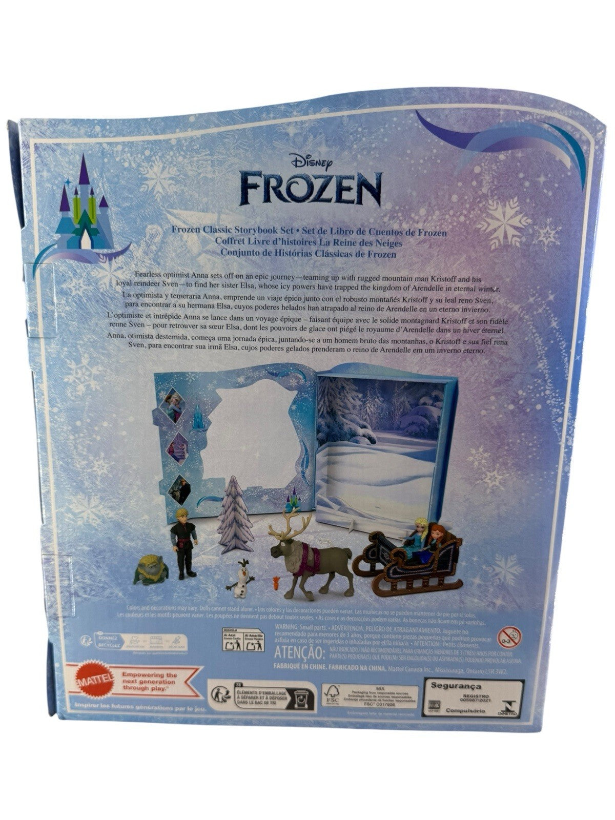 Disney Frozen Classic Storybook Set 6 Character Figure Torn Packaging
