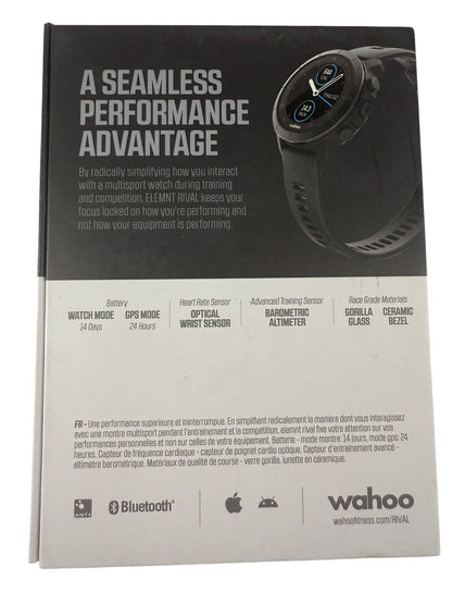 Wahoo Fitness WF140BK Multisport GPS Smartwatch Smart Watch