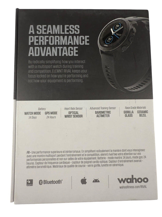 Wahoo Fitness WF140BK Multisport GPS Smartwatch Smart Watch