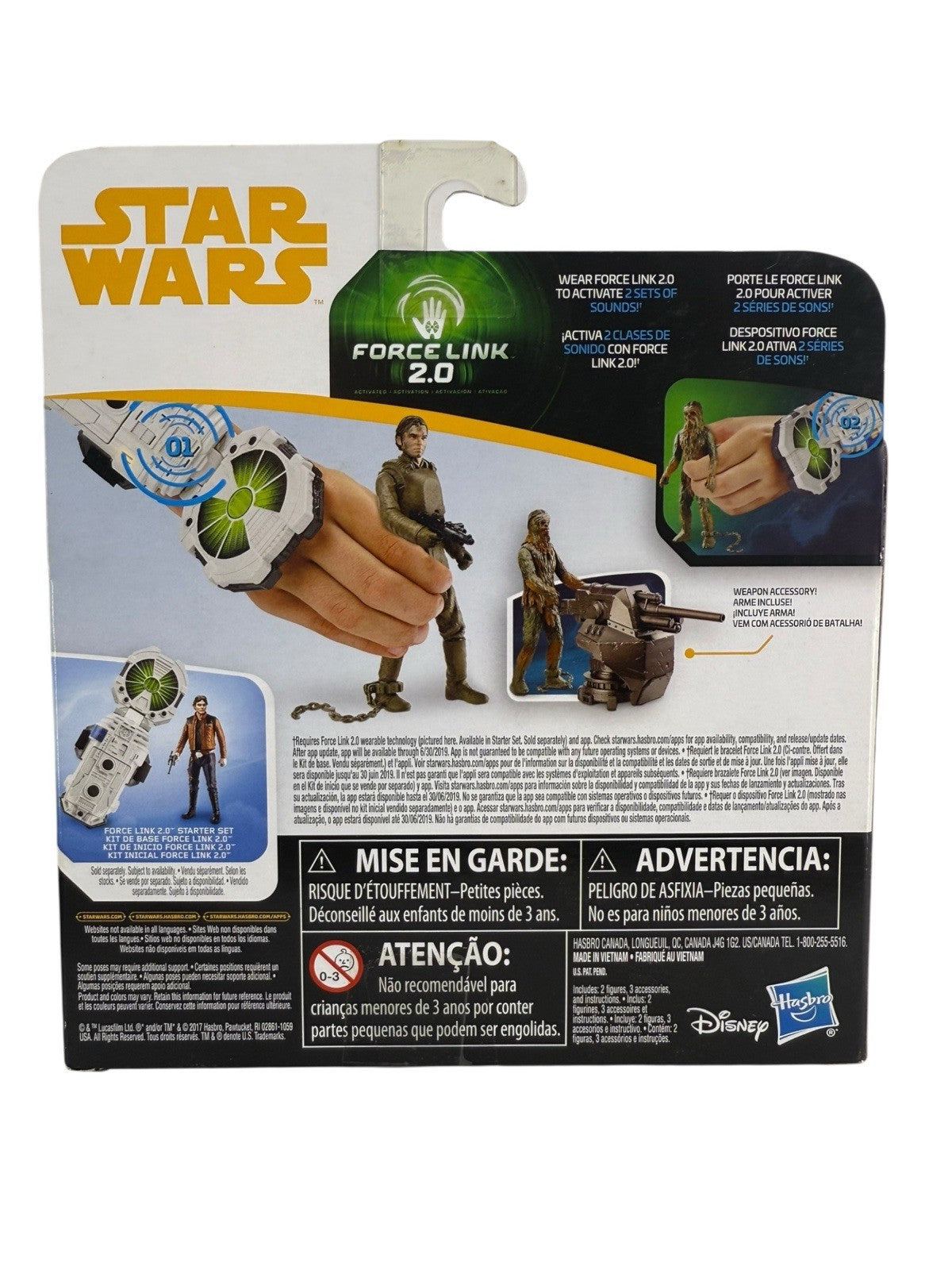 Star Wars Han Solo & Chewbacca Mimban Force Link 2.0 Action Figures Disney Toy