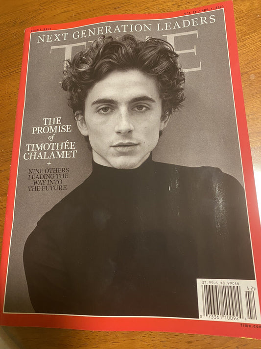 Time Magazine  (October 2021) The Promise Timothee Chalamet - DUNE