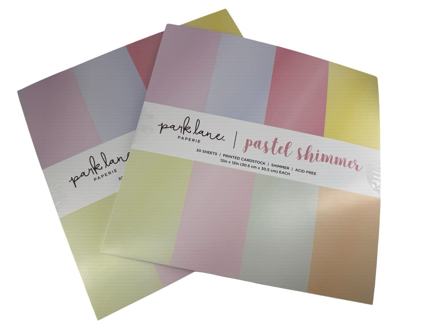 2 PACK - 40 Sheet 12" x 12" Pastel Shimmer Cardstock Paper Pack by Park Lane