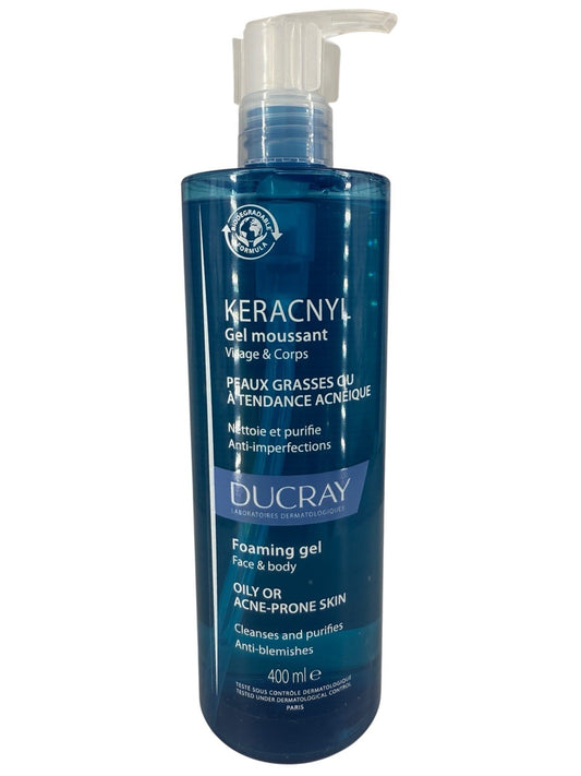 Ducray Keracnyl Foaming Gel 400ml / 13.5oz  Face and Body