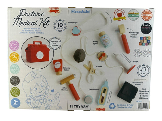 - Kids Wooden Educational Pretend Play Honeybake Doctor's Medical Play Set Ki...