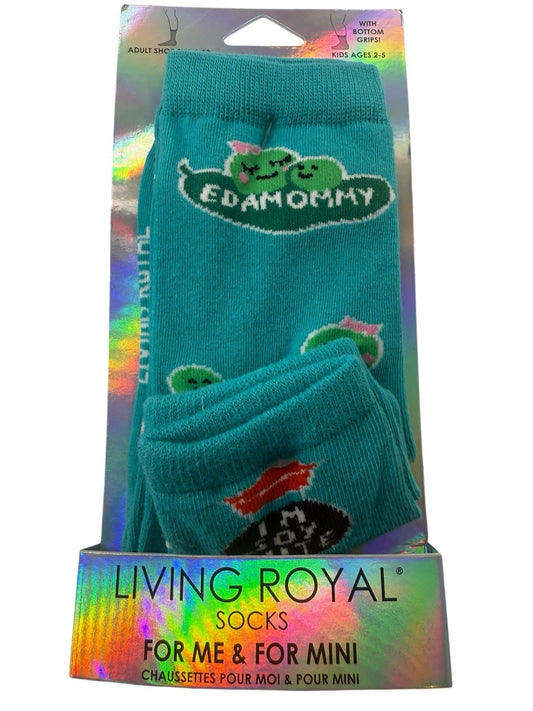 Look Alike Socks Living Royal Edamommy Mini+Me — 1 Adult Pair & 1 Child Pair