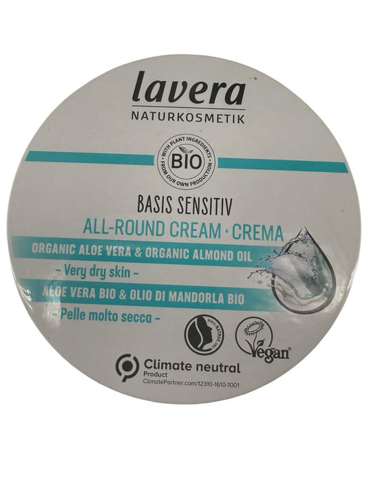 Lavera Basis Sensitiv All Round Cream 150ml Aloe Vera Organic Almond