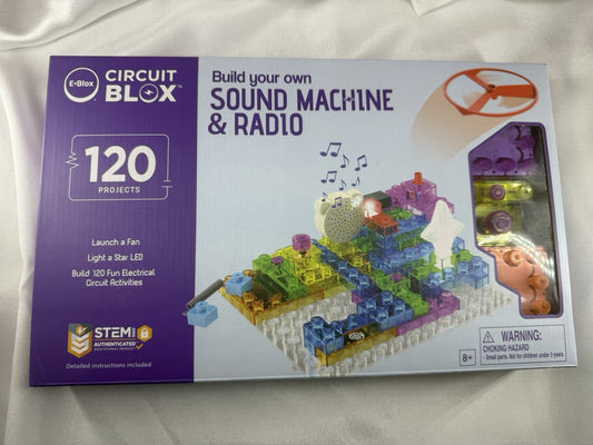 NEW E-Blox Building Blocks STEM Circuit Kit, 120 Projects, Build Your Own Radio