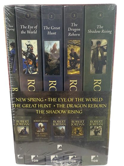Robert Jordan The Wheel of Time 5-Book Boxed Set Fantasy Novels NEW Sealed