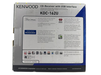 Kenwood KDC-162U Car Stereo Receiver- free shipping