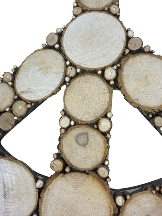 Peace Sign - Handmade Reclaimed Wooden Wall Hanging Peace Sign 16”
