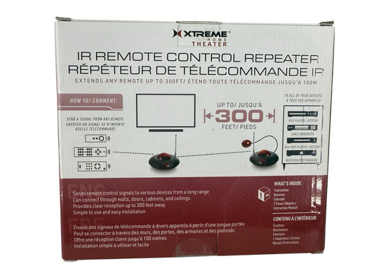 Xtreme Home Theater IR Remote Control Repeater Extender 300Ft