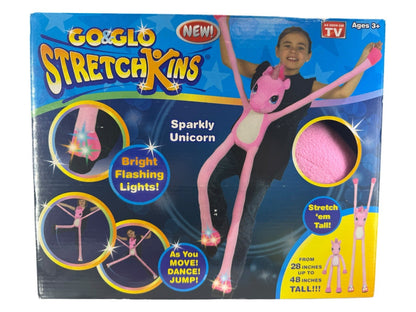 STRETCHKINS Go & Glo Playful Puppy Blue Plush - As Seen On TV - NEW