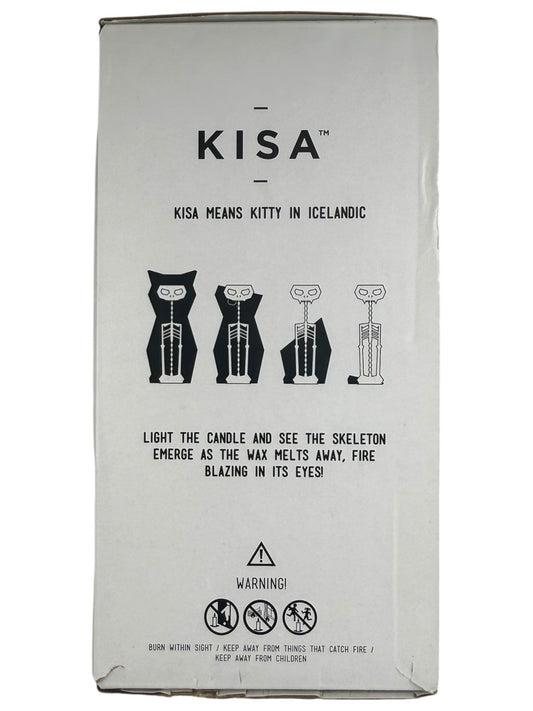 PyroPet Kisa Cat Candle (Black) - The Original Cat Candle with Metallic Skele...