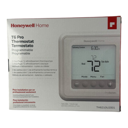 NEW- Honeywell T6 Pro Programmable Thermostat (TH6210U2001) FREE SHIPPING