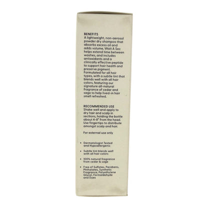 Arey Wait A Sec A Powder Dry Shampoo for Scalp & Hair 0.53 oz / 15g