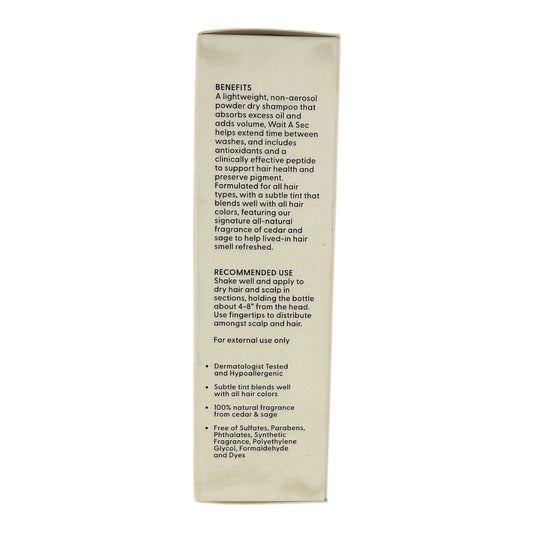Arey Wait A Sec A Powder Dry Shampoo for Scalp & Hair 0.53 oz / 15g
