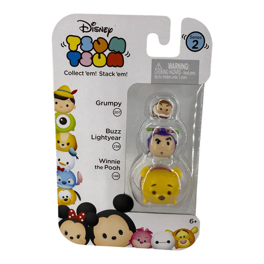 Disney Tsum Tsum 3 Pack Stack Series 2 Grumpy Buzz Lightyear Winnie The Pooh NEW