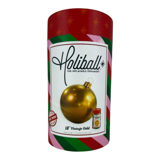 18 Inch Vintage Gold Inflatable Holiday Ornament for Outdoor Decor