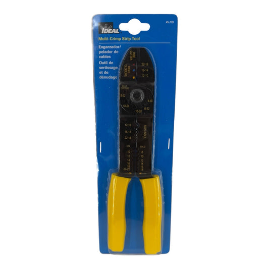 Ideal Electrical 45-788 Crimp, Strip & Wire Cutting Multi Tool 10-22 AWG NEW