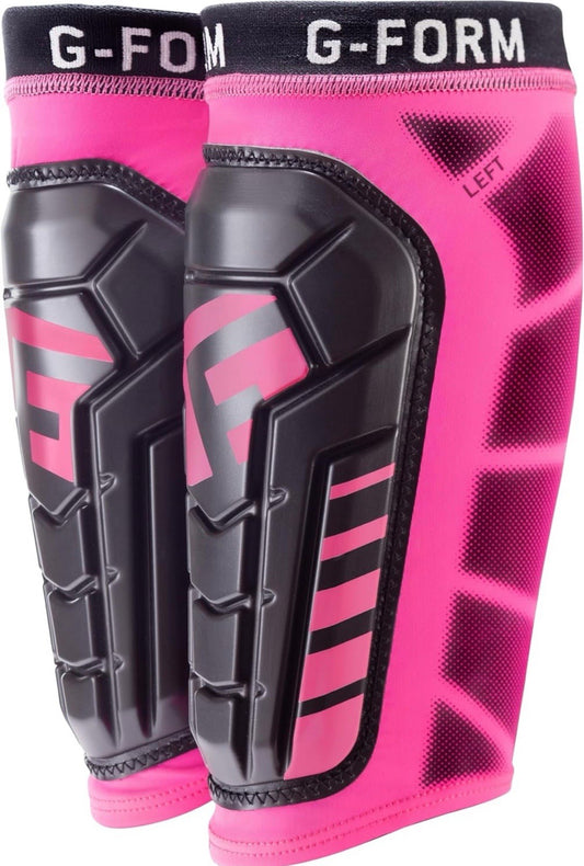 Pink Shin Guards - G-Form Pro-S Vento Football Shin Pads / Guards | Youth Size L