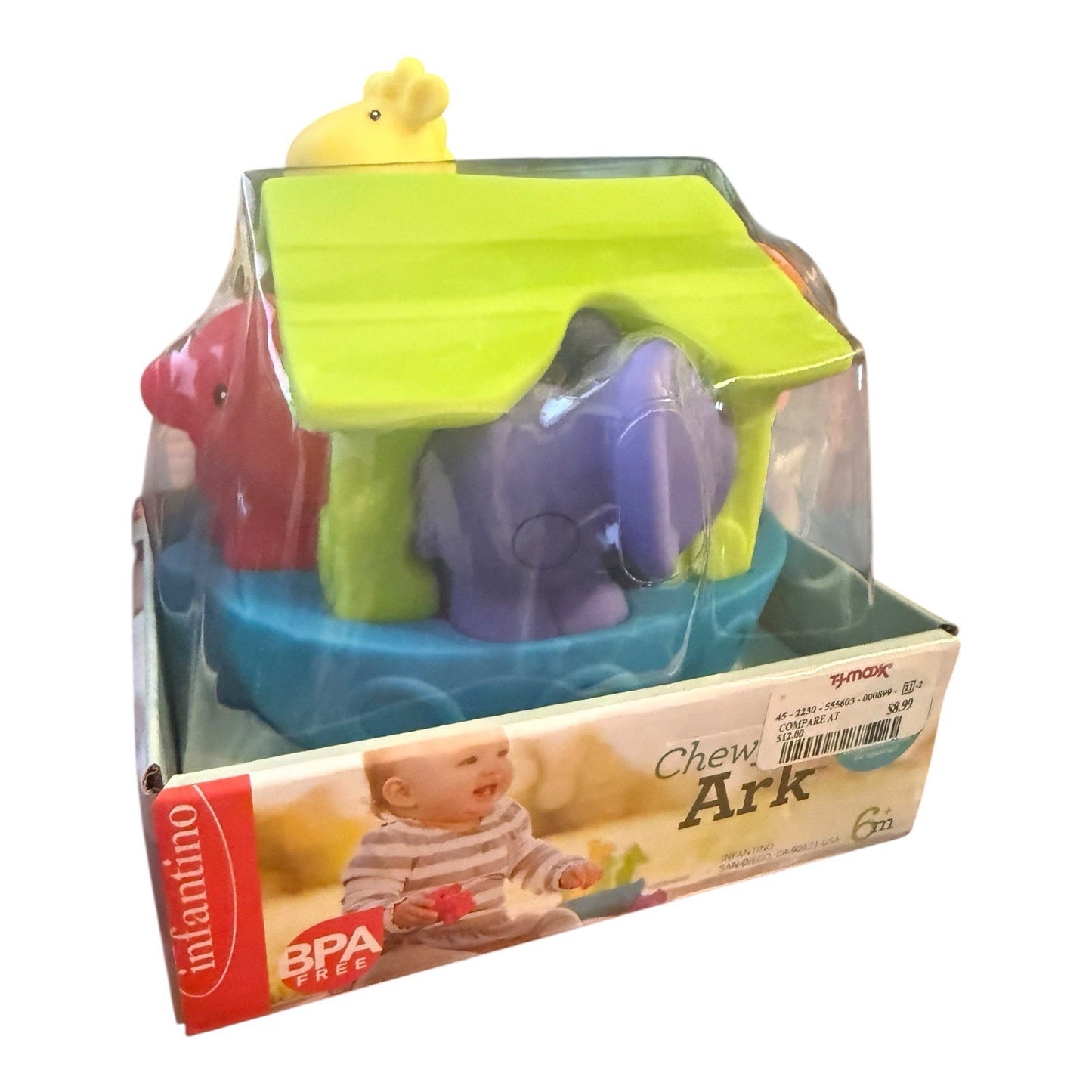 Noah’s Ark Baby Toy Infantino Chewy Ark 6 Months Teething Animals Toy Play Pals