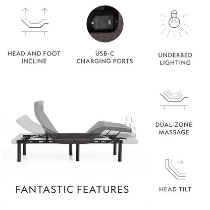Malouf S655 Adjustable Base – Advanced Comfort and Convenience