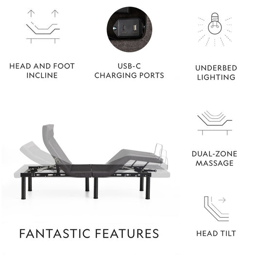 Malouf S655 Adjustable Base – Advanced Comfort and Convenience